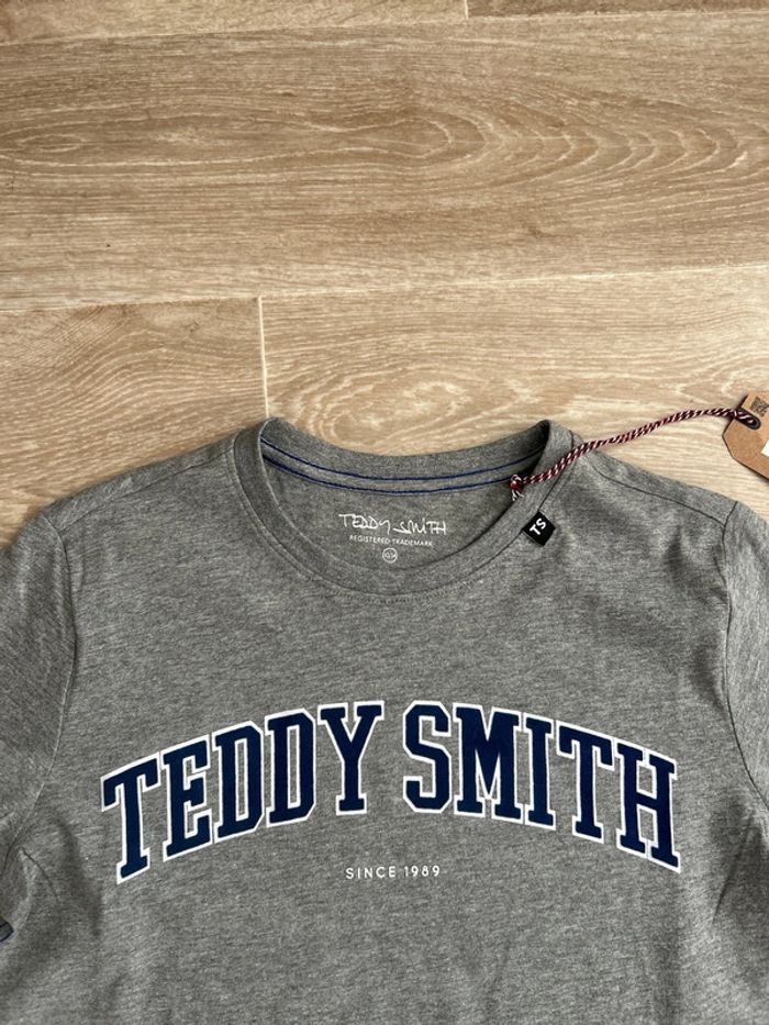 T-shirt Teddy Smith retro vintage gris chiné 14ans - photo numéro 2