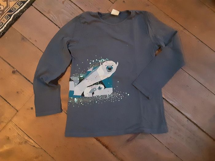 T-shirt fille manches longues 9-10 ans Zara