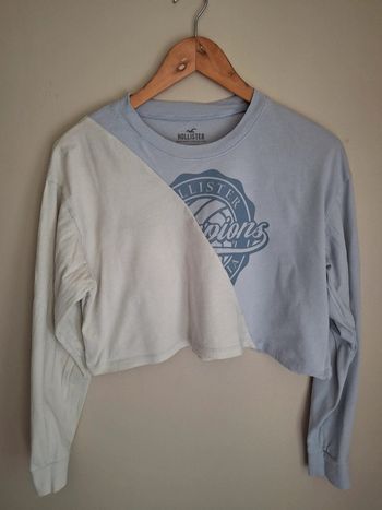 Sweat hollister bleu et blanc S