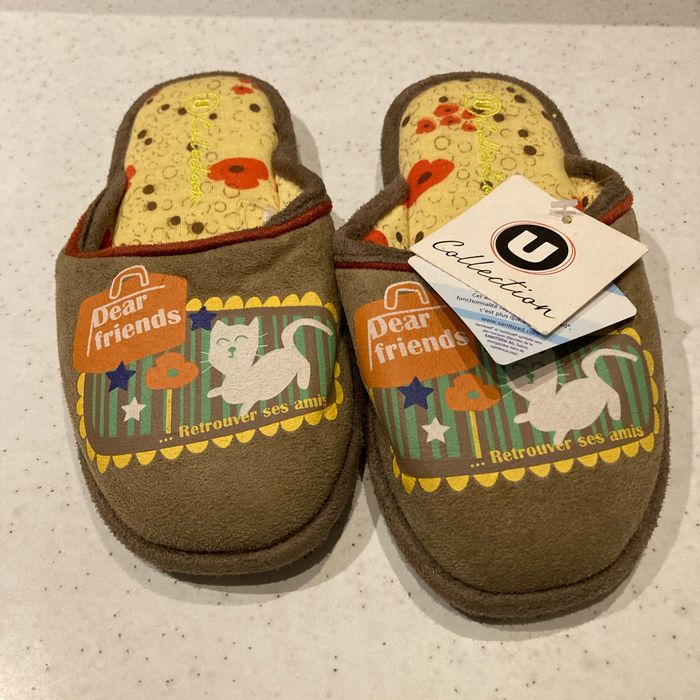 Chaussons motif chat