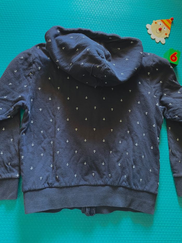 Gilet à capuche zippé Petit Bateau 6 ans - photo numéro 2