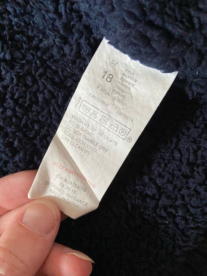 Gilet polaire bleu marine