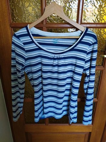 T-shirt Peacocks bleu rayé