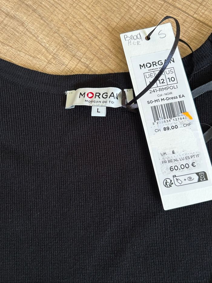 Robe pull noire neuve avec dentelle Morgan taille L (valeur 60€) - photo numéro 9