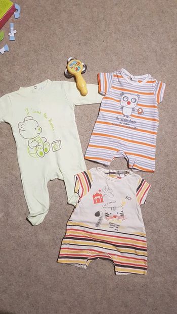 Lot de 3 articles ete garçon 1mois