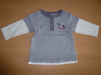 Tee shirt manche longue bébé garçon 6 mois