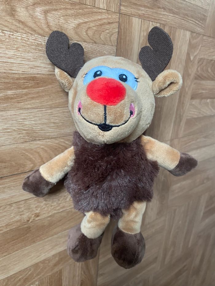 Peluche doudou Rudolph le renne 30cm (NEUF) - photo numéro 2