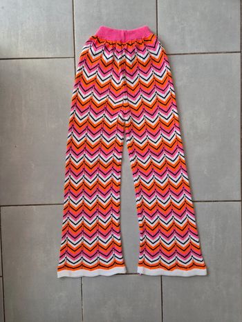 Pantalon multicolore en maille zig zag femme XS/S 🎀