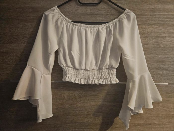 Top court blanc fille 10 ans shein
