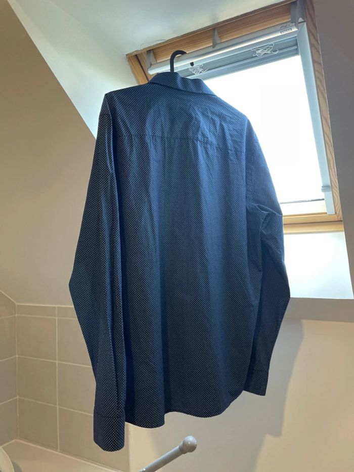 Chemise bleue à pois blanc - XXL - Oscar - photo numéro 4
