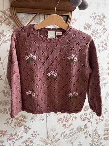 Pull brodé fille Zara 