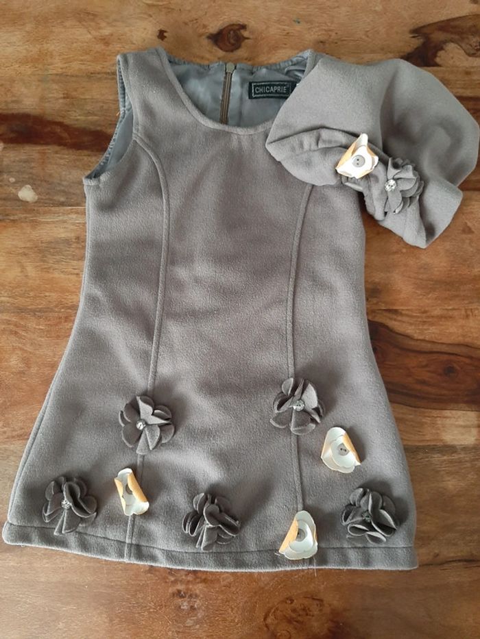 Ensemble robe et chapeau fille 4 ans