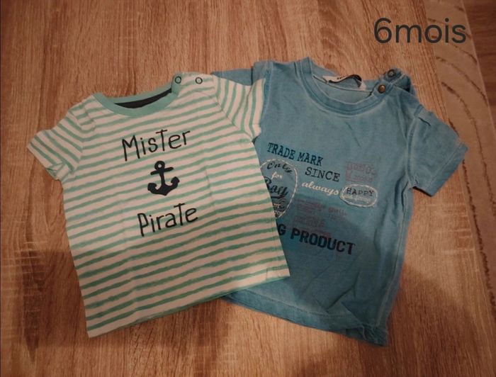 Lot 2 t-shirts 6 mois
