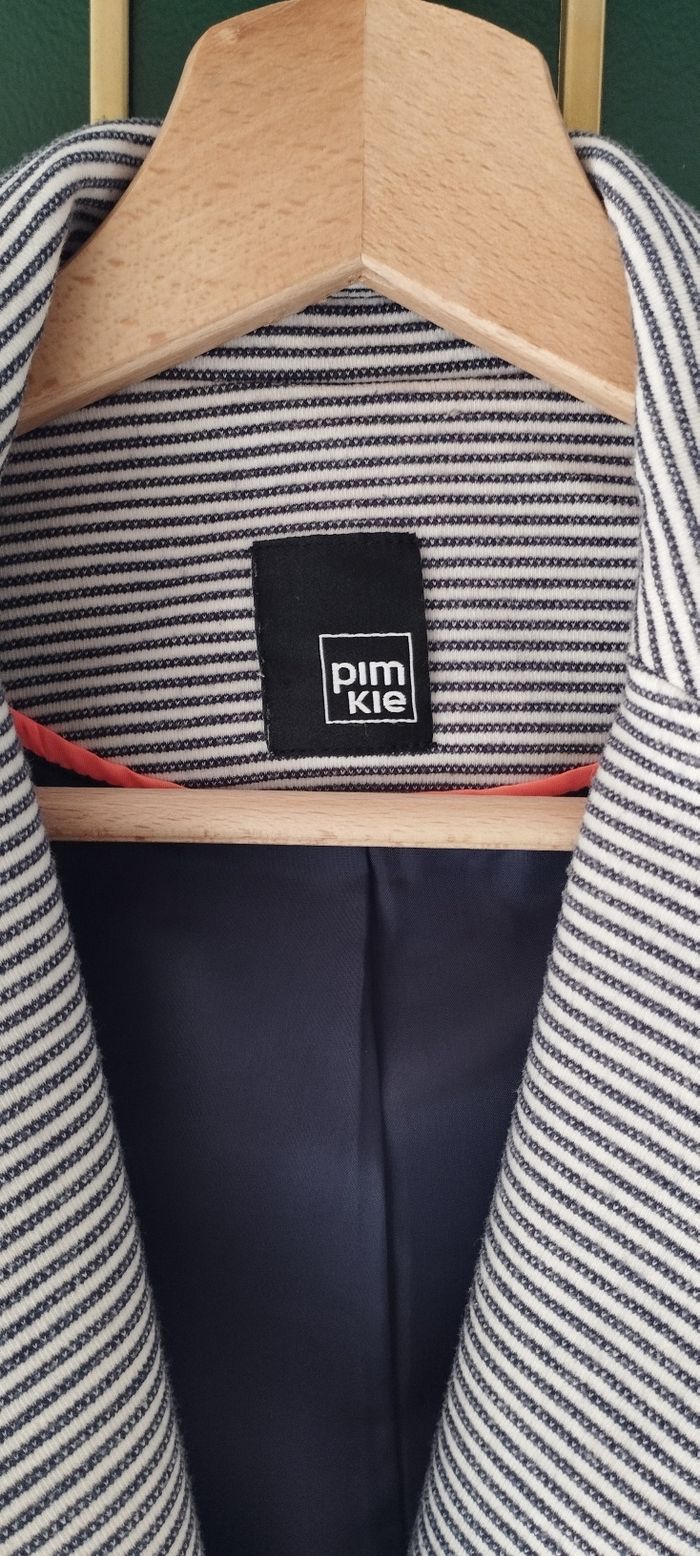 Veste blazer rayé bleu et blanc Pimkie taille 34 - photo numéro 5
