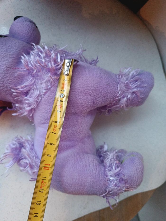 Peluche plush caniche violet purple chien dog chapeau rose pink cap cowboy western forest - photo numéro 12