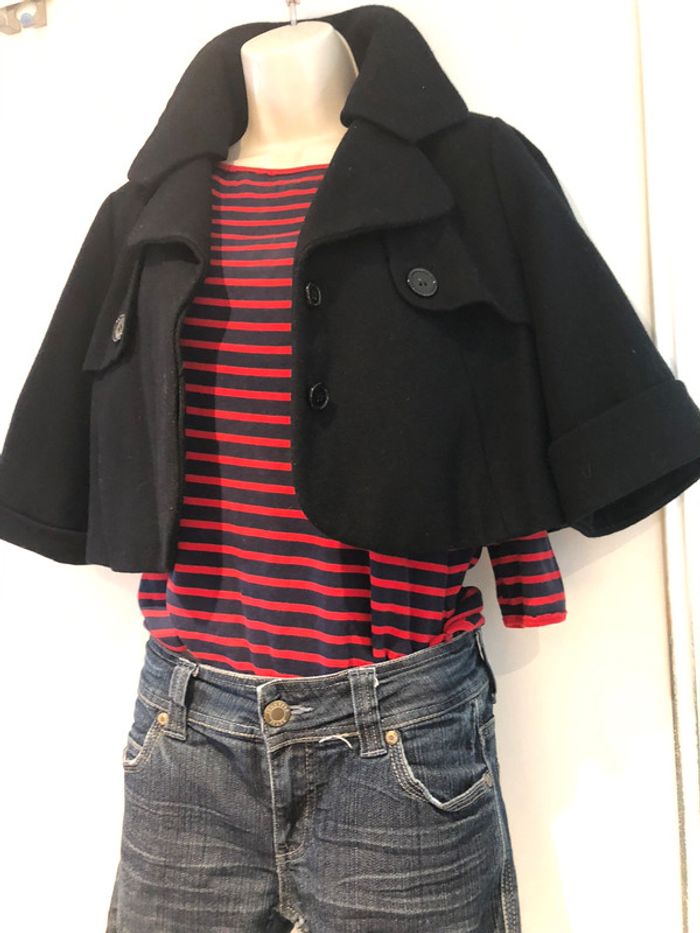 Camaïeu petite veste matière Caban taille 38 - photo numéro 7