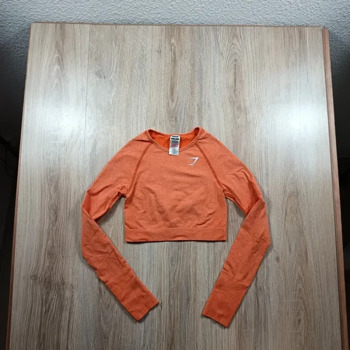 Hauts gymshark femme s orange manche longue