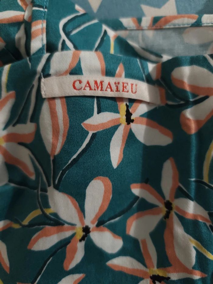Robe fine bretelles imprimée fleurs Camaïeu - photo numéro 9