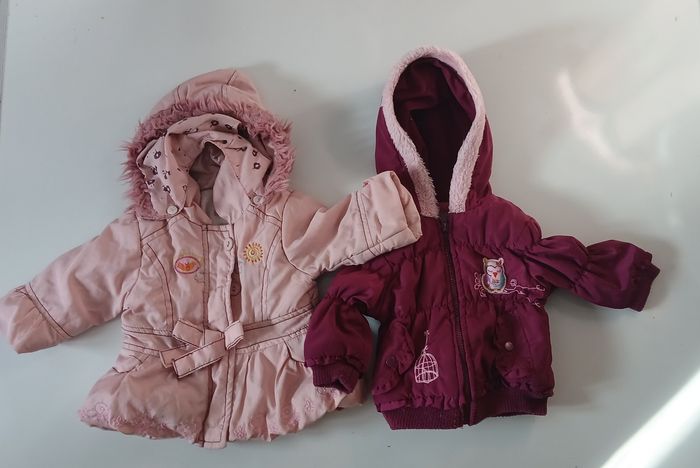 Lot de 2 manteaux roses