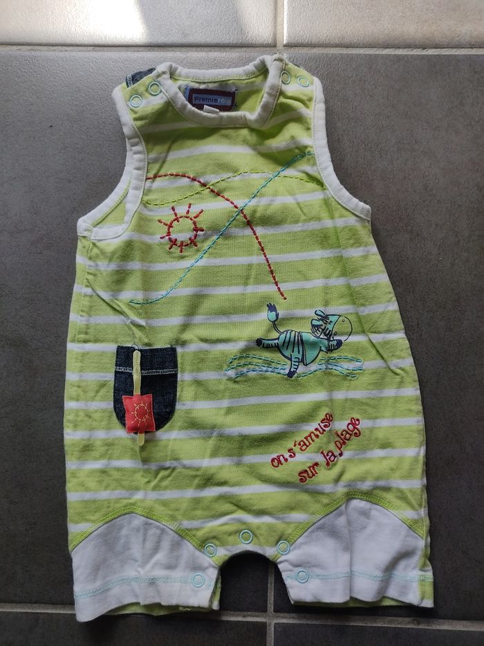 Body short zèbre 6 mois premierole - photo numéro 2