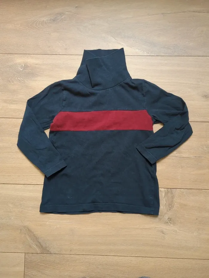 Tee-shirt manches longues col roulé tape à l'oeil 4 ans