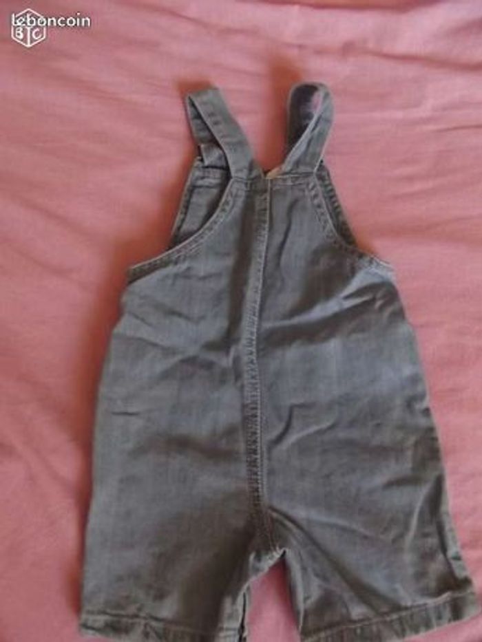 Salopette en jean printemps-été Mixte, T. 6 MOIS - photo numéro 3