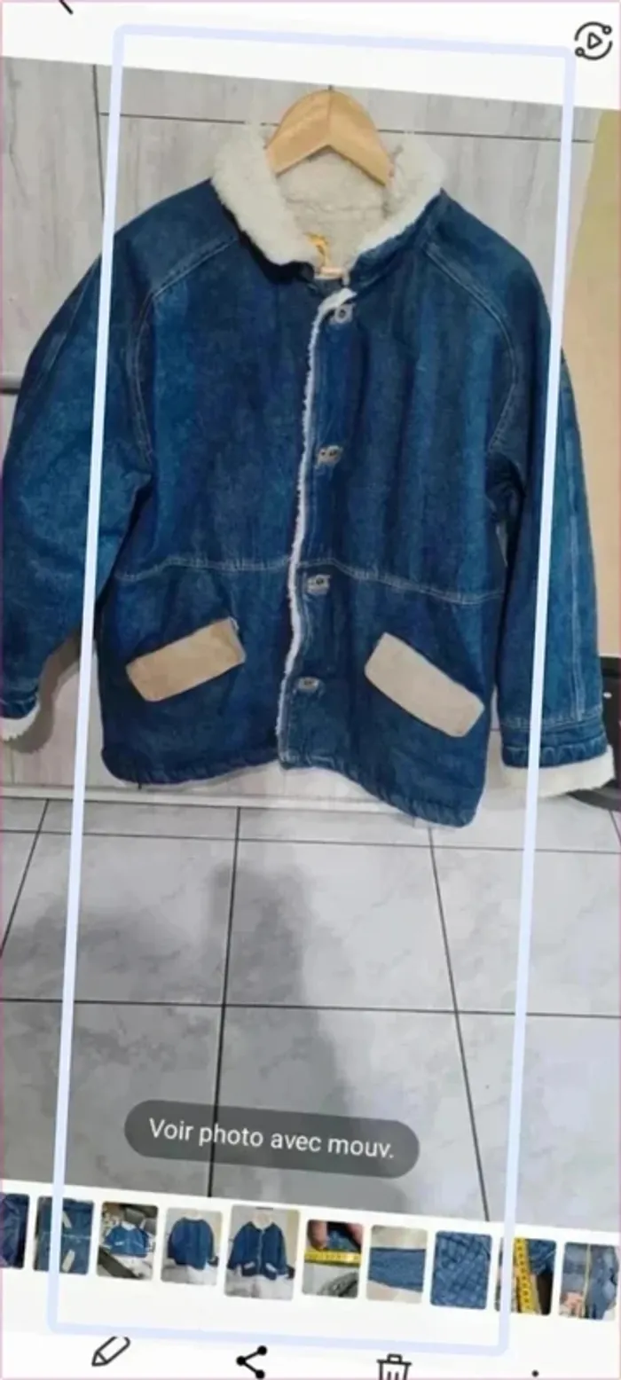 Veste fourré jeans globe trotter