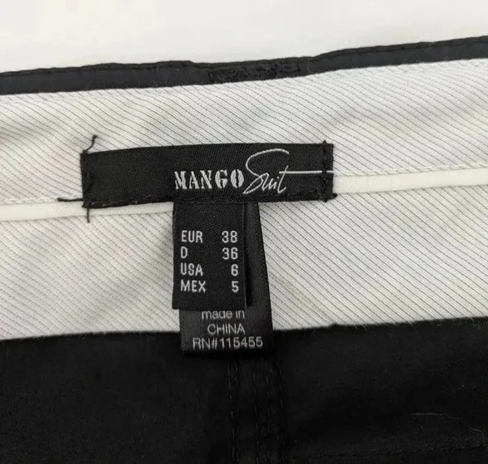 Pantalon noir en coton - Mango - taille 38 - photo numéro 4