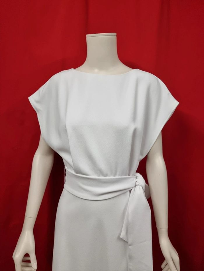 Tussah robe midi blanche Dina * taille 38 * Neuve - photo numéro 2