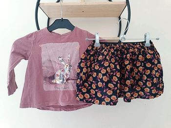2-3 ans ensemble teeshirt Zara (2-3 ans) et jupe tape a l'oeil ( 2 ans)