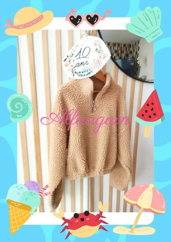 Pull teddy beige Kiabi 10ans