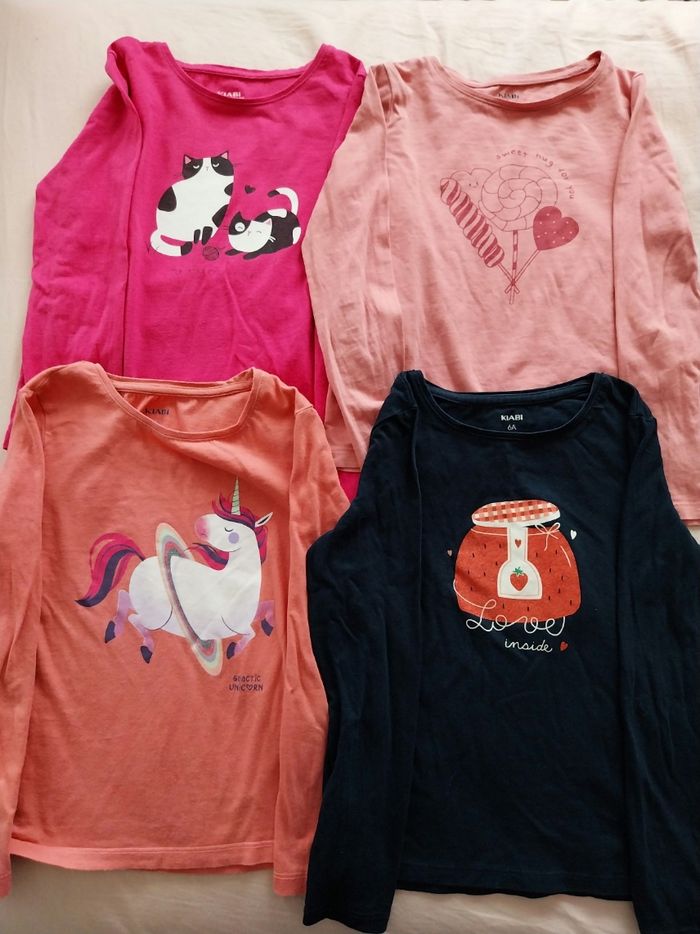 Lot de 4 T-shirt manches longues fille kiabi
