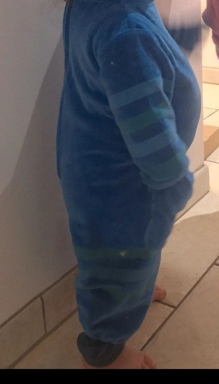 Costume de monstre bleu bébé enfant 1an - photo numéro 2