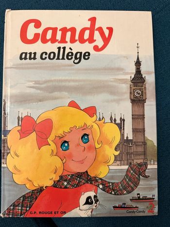 Livre bd album bd ancien vintage Candy au collège GP rouge et or