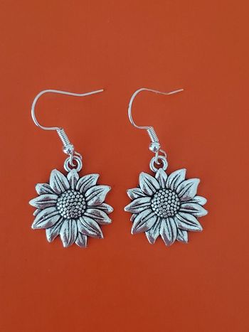 Boucles d'oreilles fleur de tournesol