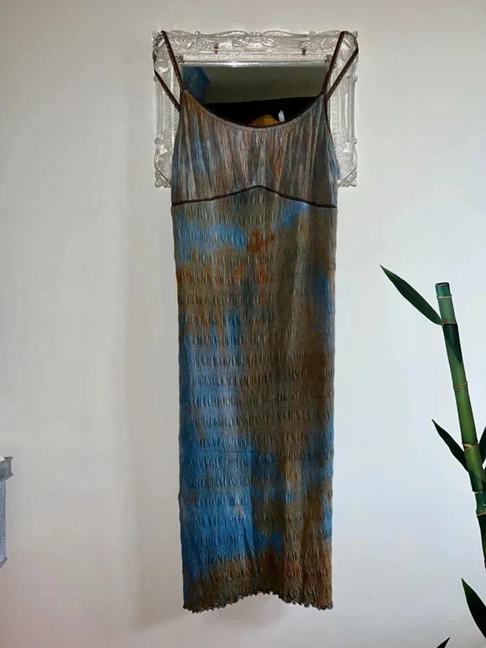 Robe vintage mi-mollet à bretelles – Taille 38 - photo numéro 3