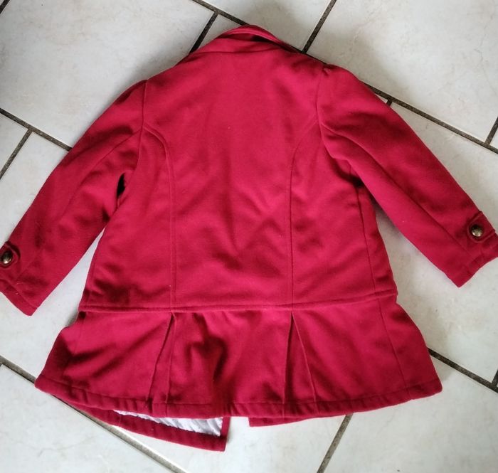 Manteau  ,rouge  ,fermeture  et  scratch  ,poches  ,Orchestra  ,4 ans  104  cm - photo numéro 4