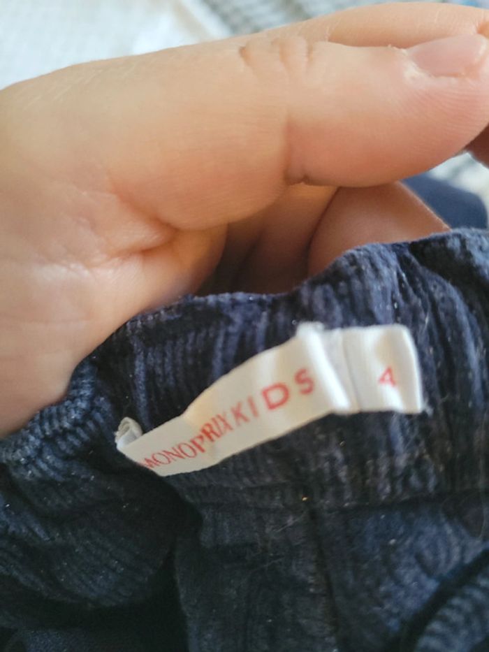Pantalon velours côtelé à paillettes Monoprix 4 ans - photo numéro 3