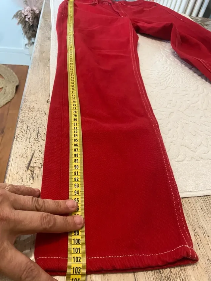 Jeans American vintage rouge - photo numéro 12