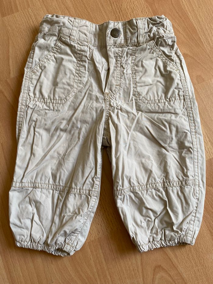 Beau pantalon beige/crème LOGG T. 12 mois/74 cm garçon TBE