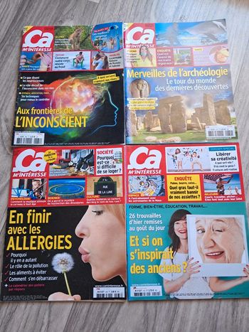 Lot de 4 magazines ça m’interesse