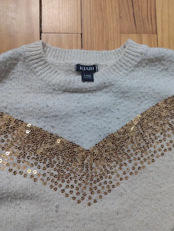 Robe pull à paillettes, 4 ans Kiabi - photo numéro 2