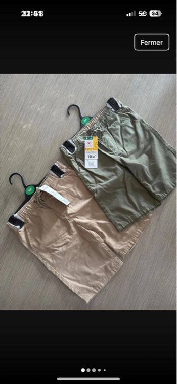 Lot deux short 8 ans neuf