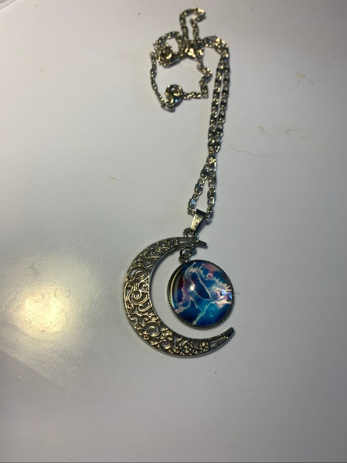 Collier gémeaux lune
