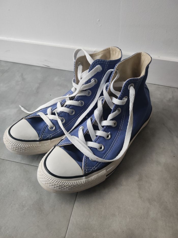 Converse hautes bleues - photo numéro 2