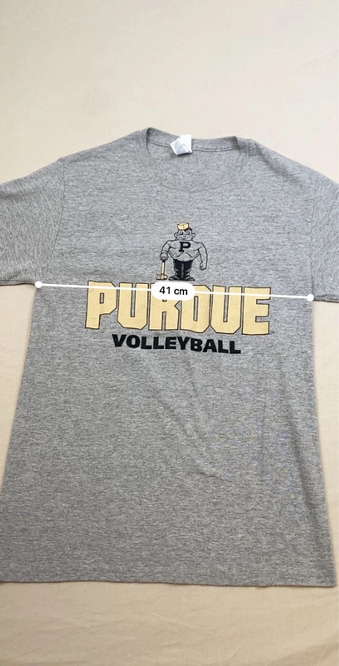 T-shirt Purdue Volleyball Gris – Sport USA – Homme S - photo numéro 5