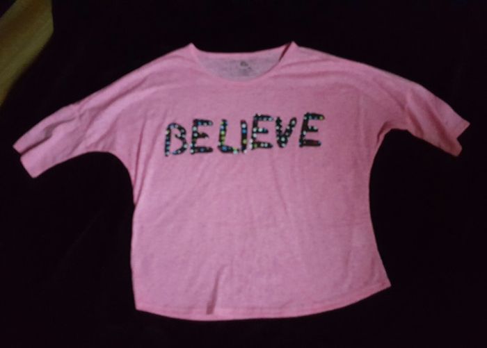 Tee shirt fashion rose - photo numéro 4