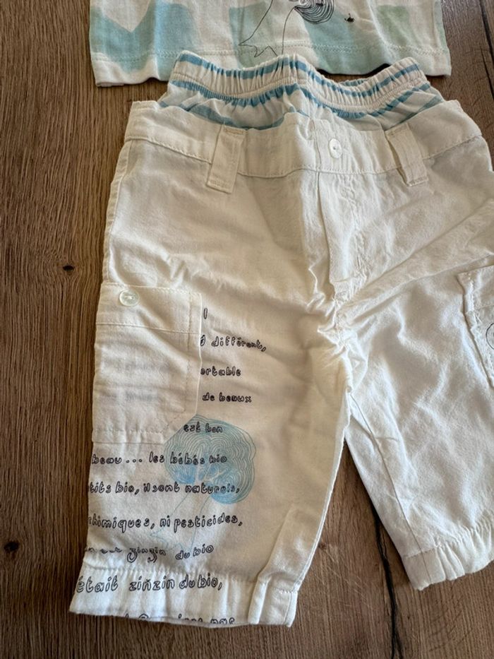 Ensemble tee-shirt + pantalon taille 1 mois catimini neuf avec étiquettes - photo numéro 9