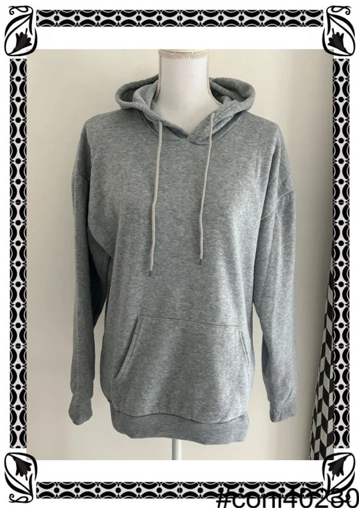 Sweat à Capuche Gris - Taille 42