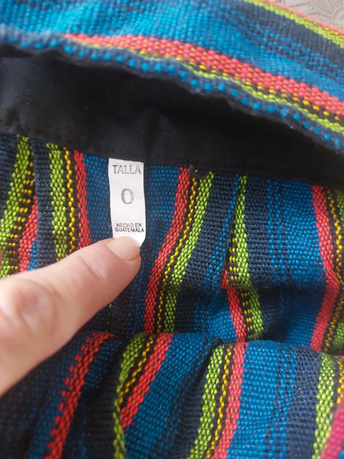 Salopette bébé mexicaine multicolore bleu - photo numéro 4